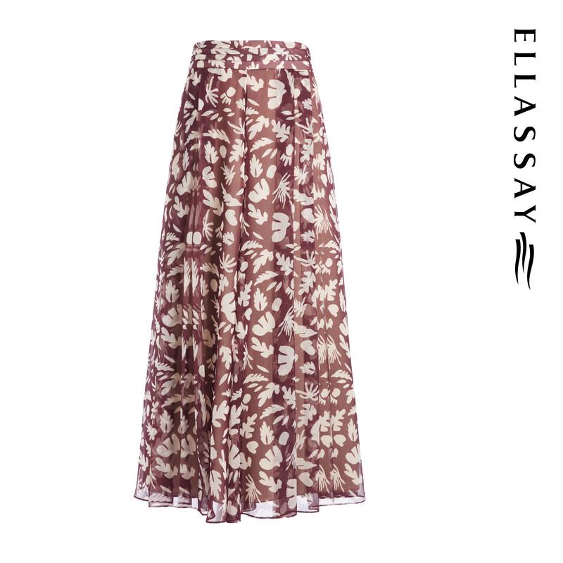ELLASSAY Women's Printed Wide-Leg Culottes
