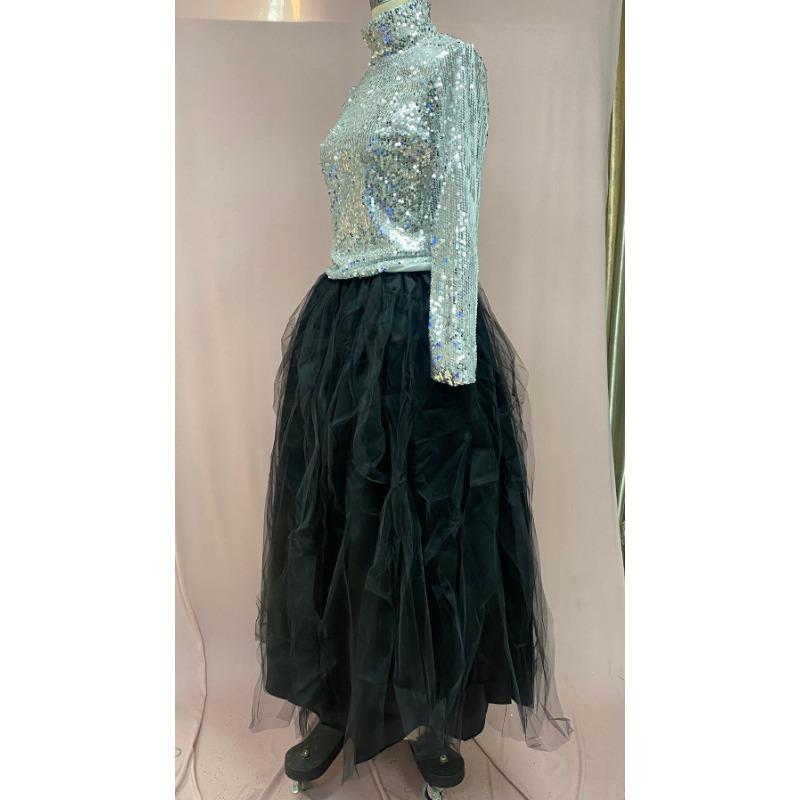 Women's Summer Mesh Long Fishtail Dress Casual Dresses