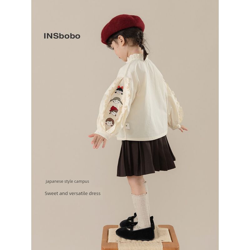 Insbobo Girls' Skirt 2026 Spring New Style Pleated Skirt for Girls, Stylish Short Skirt for Children, Girls' Skirt