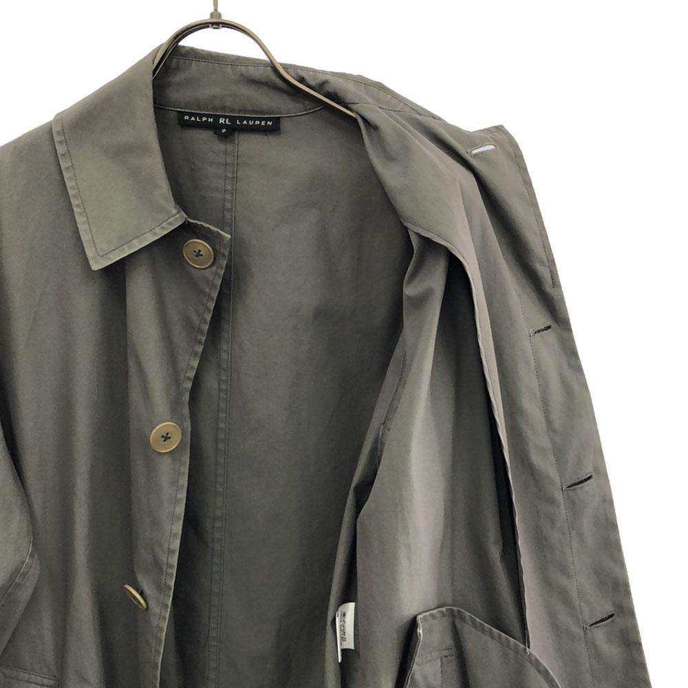 Ralph Lauren Stainless Collar Coat 9 Gray Fly Button Women Used