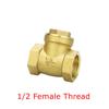 1/2 - 2 inches Female thread Brass Horizontal Check Valve 2-ways Threaded Swing Water Pipe Fitting