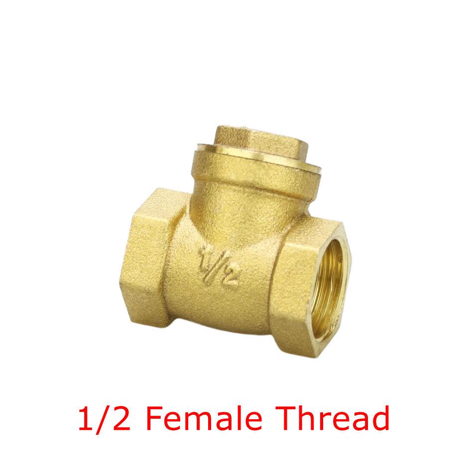 1/2 - 2 inches Female thread Brass Horizontal Check Valve 2-ways Threaded Swing Water Pipe Fitting