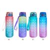 1000ml Sports Water Bottle with Time Scale Outdoor Fitness Travel Portable Cups