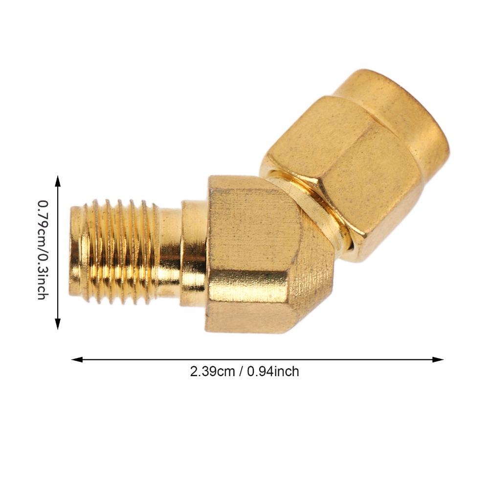Durability 45 Degree Angle SMA Connector Gold Stable Connection Coaxial Connector Antenna Adapter Connector Coaxial Cables