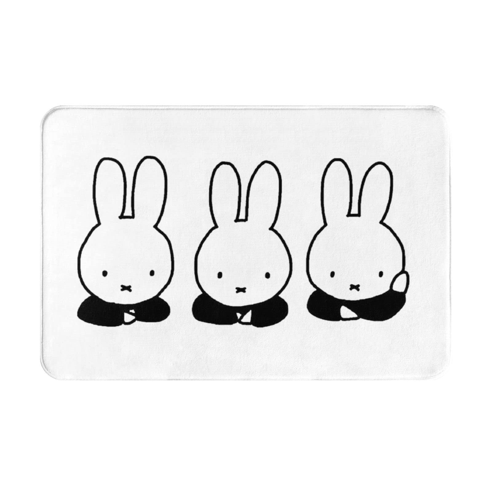 

Miffy entrance and fully perfect for indoor and outdoor Fluffy bath door mud removal and home 40x60cm mat, stylish, non-slip, washable, quick-drying, белый