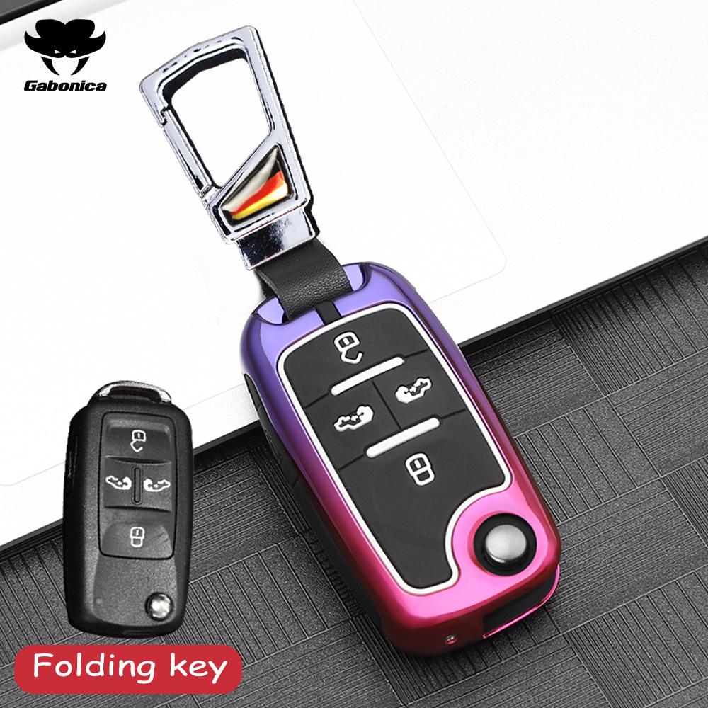 Zinc Alloy Car Key Case Full Cover Shell For VW Volkswagen Sharan Crafter Multivan for Seat for Seat Alhambra Remote Key Shell