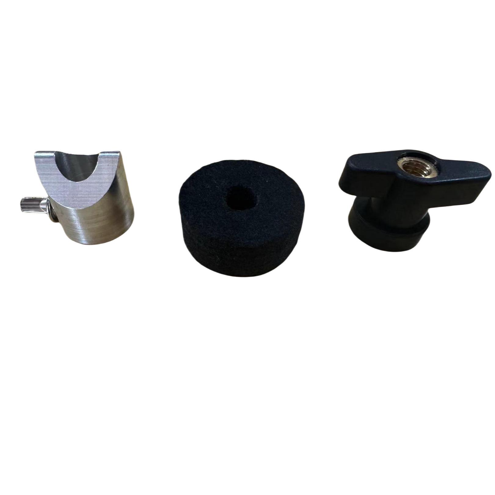 Zinc Alloy Cymbal Holder Set: Nut, Fixing Cap, Holder, Washer for Hi-Hat and Crash Cymbals