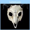 Halloween Kostuummasker Met 3D Schaapsschedelontwerp Harsmateriaal Voor Rollenspel