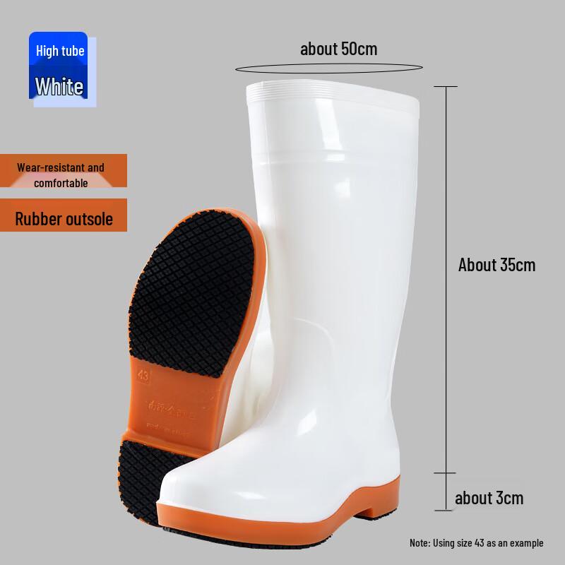 WEZHO Non-Slip High-Top Work Rain Boots