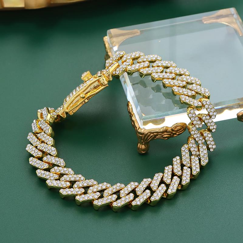 Hip Hop Rapper Sterling Silver Link Chain Custom Moissanite Cuban Bling Diamonds Mens Cuban Link Chain