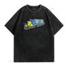 Freight Train CSX Engine T Shirt vintage Washed graphic Unisex Stretched Stylish Versatile homme Soft designer clothes