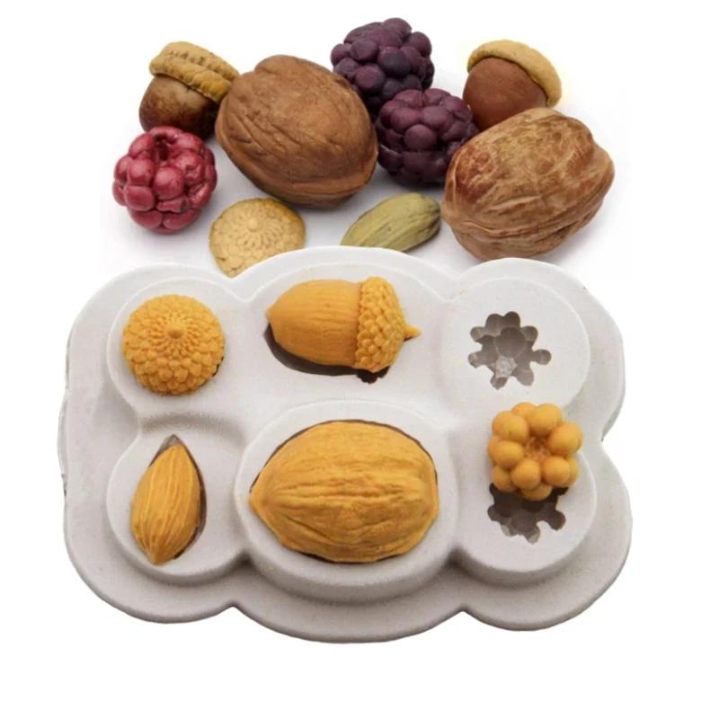 Top Quality Christmas Nuts Silicone Sugarcraft Mold for Cupcake Baking Fondant Cake Decorating Tool