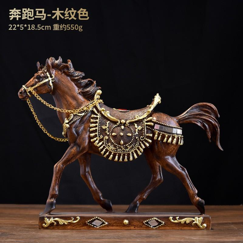Resin Running Horse Figurine Decor Living Room Office Desk Home Dcor Modern Luxury Animal Sculpture
