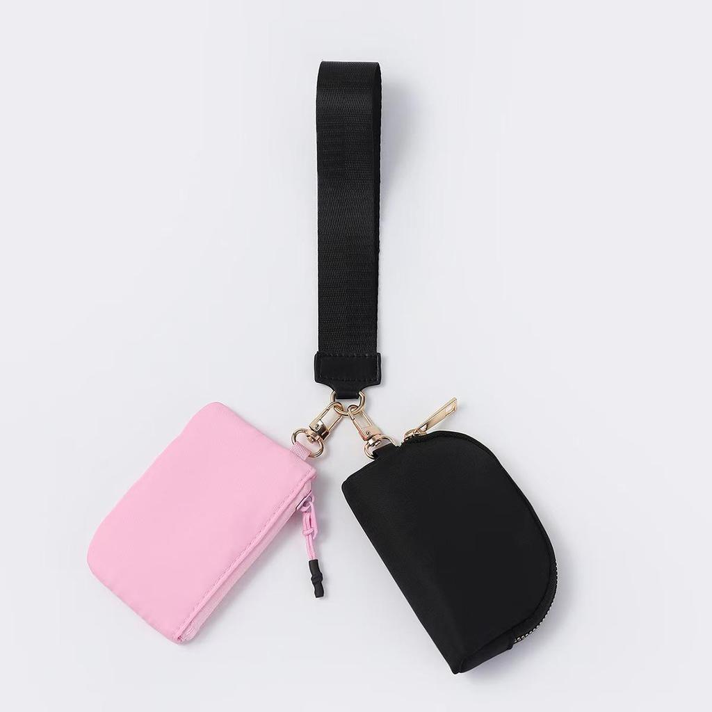 LULU-Style Waterproof Mini Wristlet & Coin Purse with Key Storage and Red Envelope Pocket