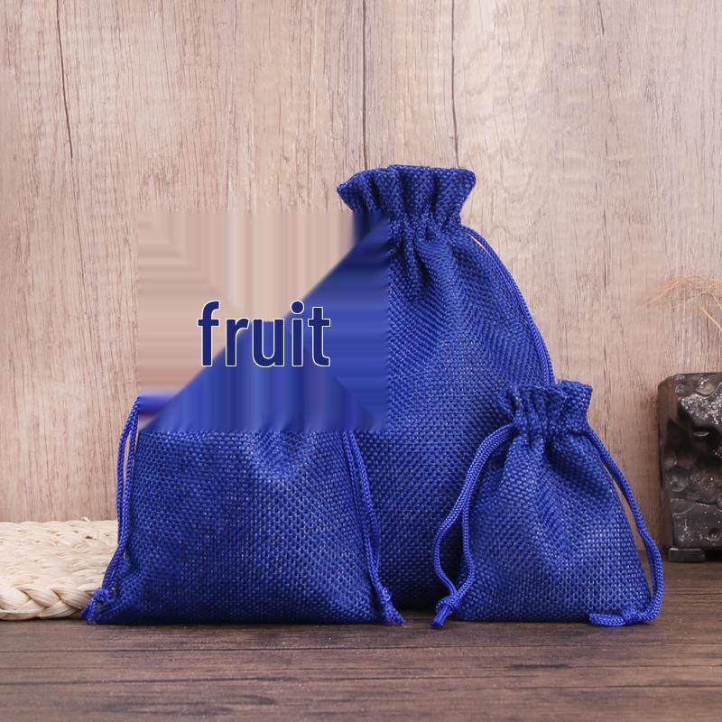 Imitation Linen Drawstring Pouch: Jewelry Storage & Christmas Gift Sachet