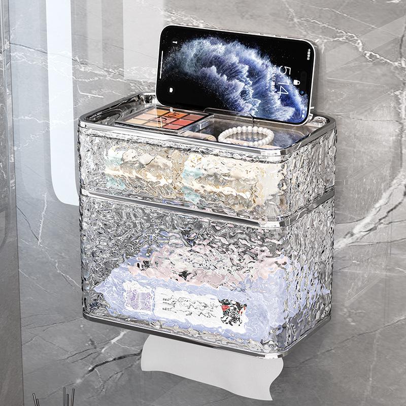 Wall-Mounted No-Punch Tissue and Towel Dispenser