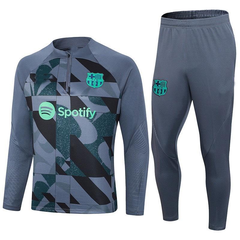 Autumn And Winter Real Madrid Barcelona Arsenal Training Suit Long Sleeve Half Zipper Football Suit Sportswear Adult Suit