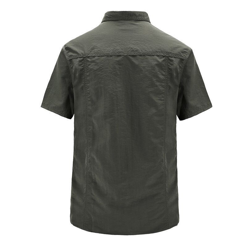 Outdoor Short Sleeved Shirt Men's Summer Breathable Waterproof Shirt Hiking Work
