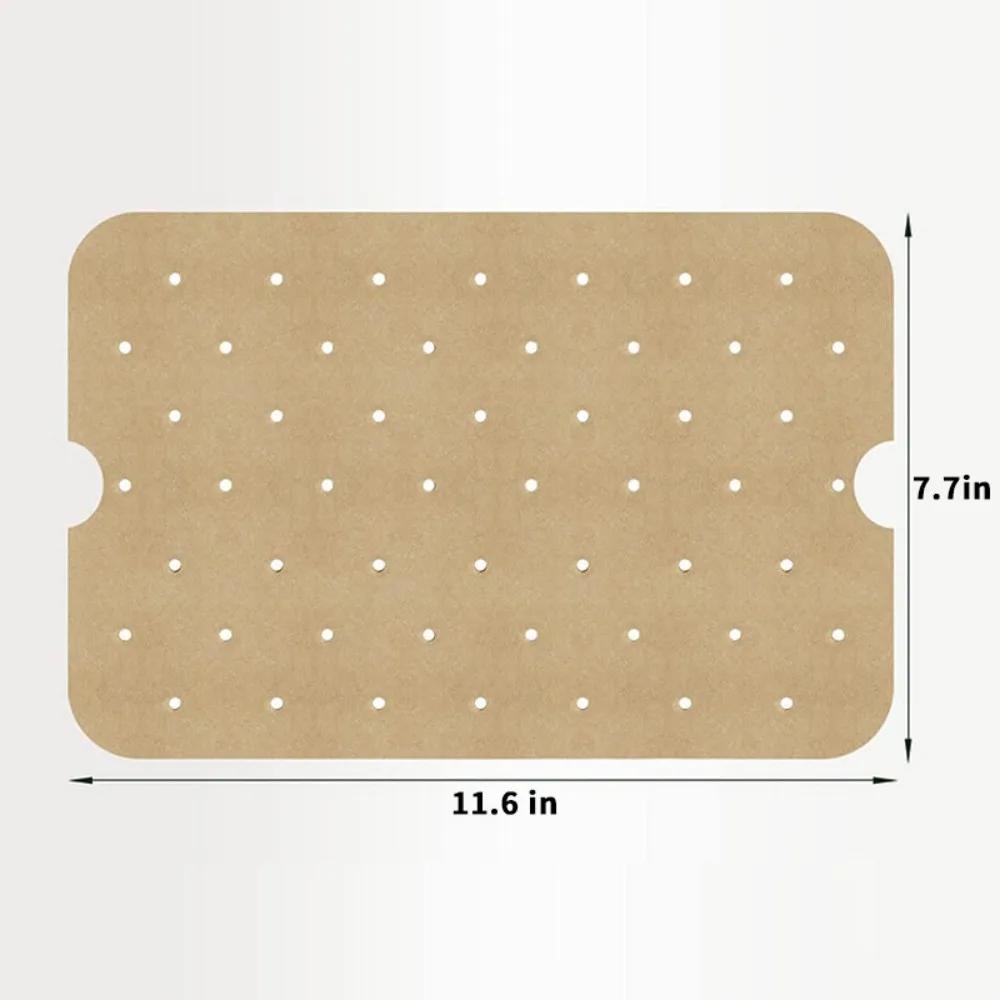 50Pcs Air Fryer Disposable and Convenient Baking Paper Non-stick Oil Absorbing Perforated Air Fryer Lining Baking Tools