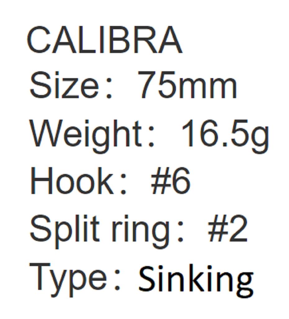 ZipBaits Calibra 75 Vibration Sinking Lure 337 (6290)