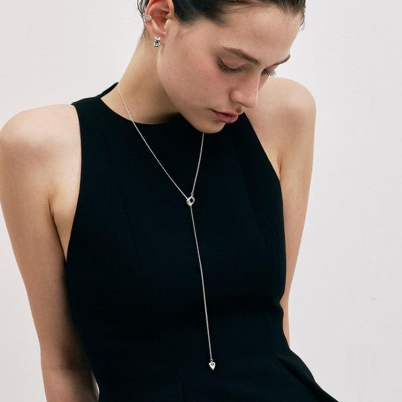 Hei Y drop heart necklace