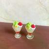 1/5 Piezas Miniatura Casa de Muñecas Pastel de Crema Postre Navideño Fresa Taza de Helado Juego de Simulación Cocina Para Niños Accesorios de Juguete