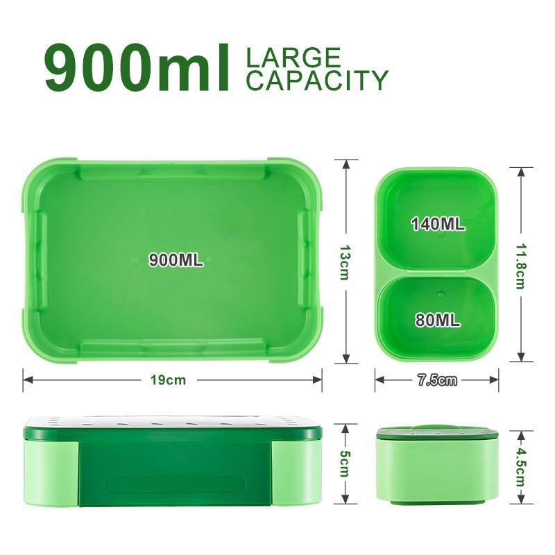 Kids Microwave-Safe Bento Box With Compartment Design Leakproof Lunch Container School Outdoor Picnic