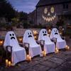 Skull Pattern Halloween Dinner Chair Seat Cover Soft Festival Table Decor  Kitchen