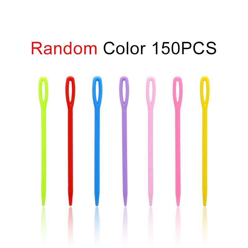 50-200PCS/Pack Sewing Needles Random Mix Colors Large Eye 7cm Size Thread Wool Sewing Needles Handmade Crochet Suture Needle ZYF