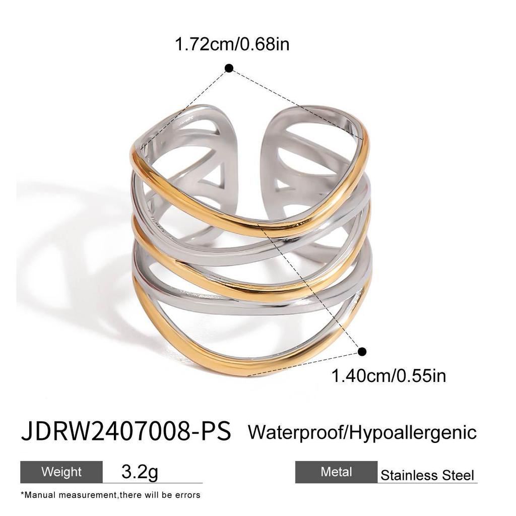 Jieding Titanium Steel European & American Colorfast Luxury Rings - High-End Stainless Steel Finger Jewelry