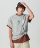 BEYOND CLOSET [Collection Line] Handmade Patch Detail 16-Count Short Sleeve T-Shirt Gray