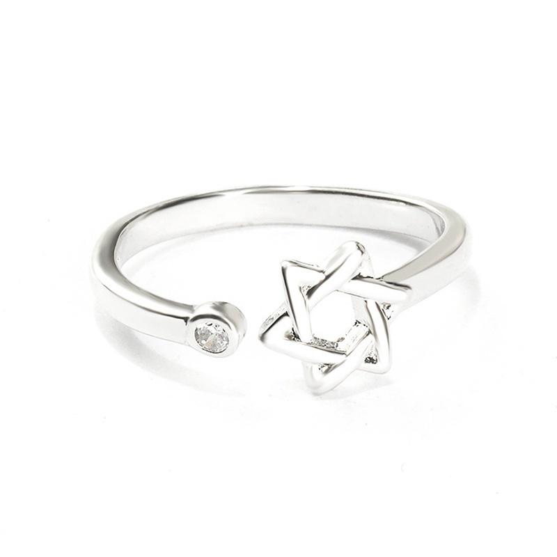 1pcs Rings for Women Simple Star Open Ring Girl Jewelry Adjustable