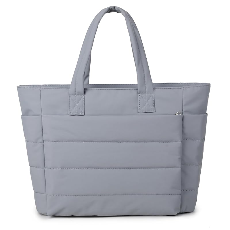 

CC-MAX tote bag ladies men s Dual use water repellent nylon large capacity Fluffy feeling many pockets Zipper opening/closing carry on CC2428 (gray)