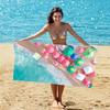 Bunter Strandball blaues Wasser Strandtuch Sommer Pool Brise Meeresurlaub schnelltrocknendes Handtuch