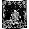 Skull Tapestry The Kissing Lovers Tapestry Human Skeleton Black And White For Living Room Bedroom Dorm Decoration - DD