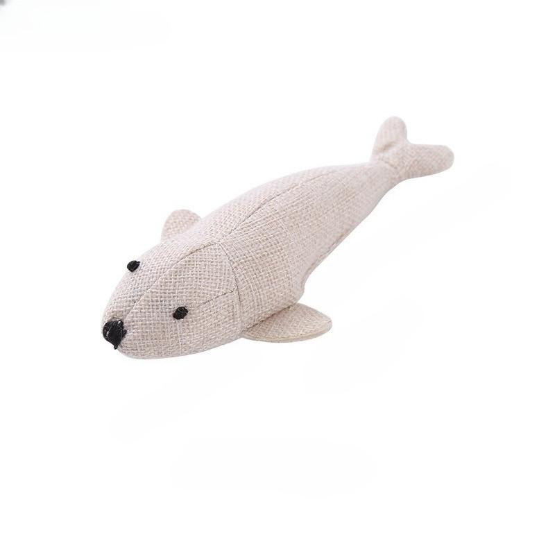 

Новый плюшевый набор игрушек для кошек Серия «Морские животные» Игрушка для кошек Игрушка для грызения с шуршащей бумагой Прочная парусиновая ткань Легко чистить Интерактивная жевательная игрушка для кошек для дома Набор из 5 штук