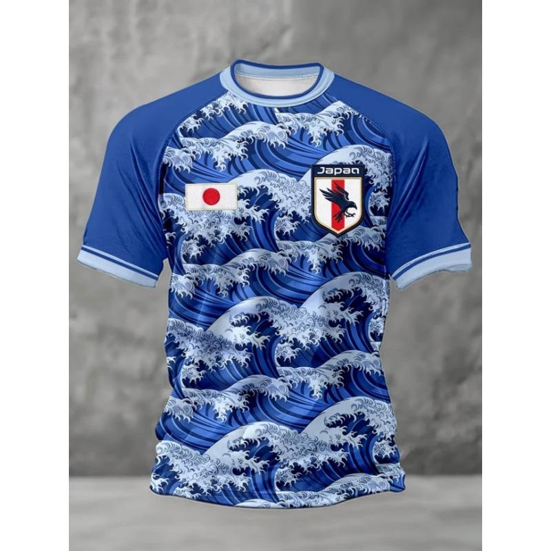 Moda Uomo T-shirt da Uomo Stampata 3D Girocollo Manica Corta Trendy Streetwear