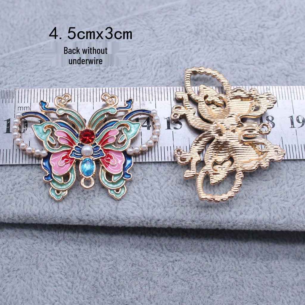 Colorful Cloisonné Enamel Butterfly Hanfu Hairpins & Hair Clips