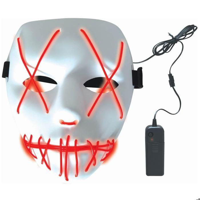 Masque Psycho Lumineux Rouge