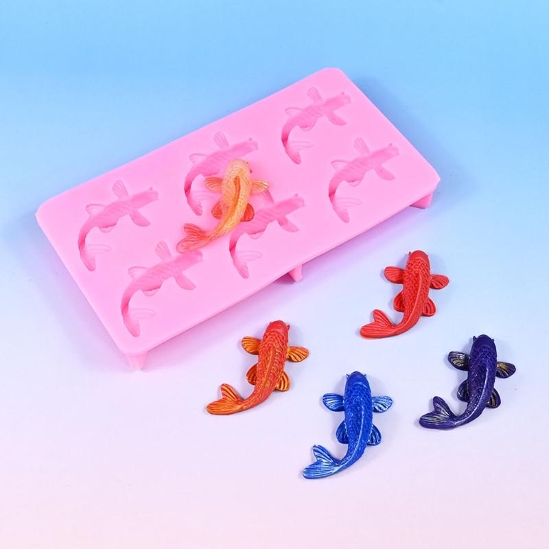 Food Grade Silicone Fish Chocolate Molds With 6 Cavities Kitchen Baking Tool Ideal For Candy Jellies And Baking Crafts