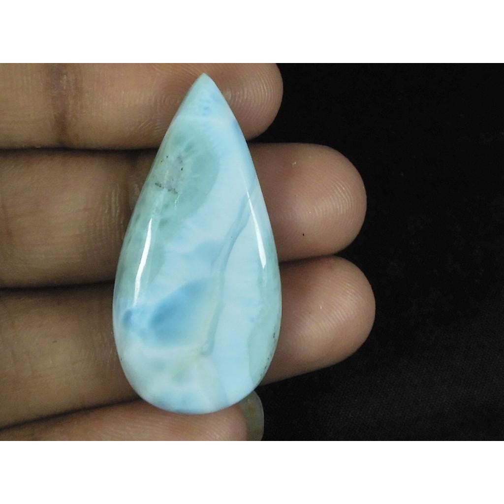 17X35MM Natural Blue Larimar Shape Pear Cabochon Loose Gemstone 28Cts. LR-51