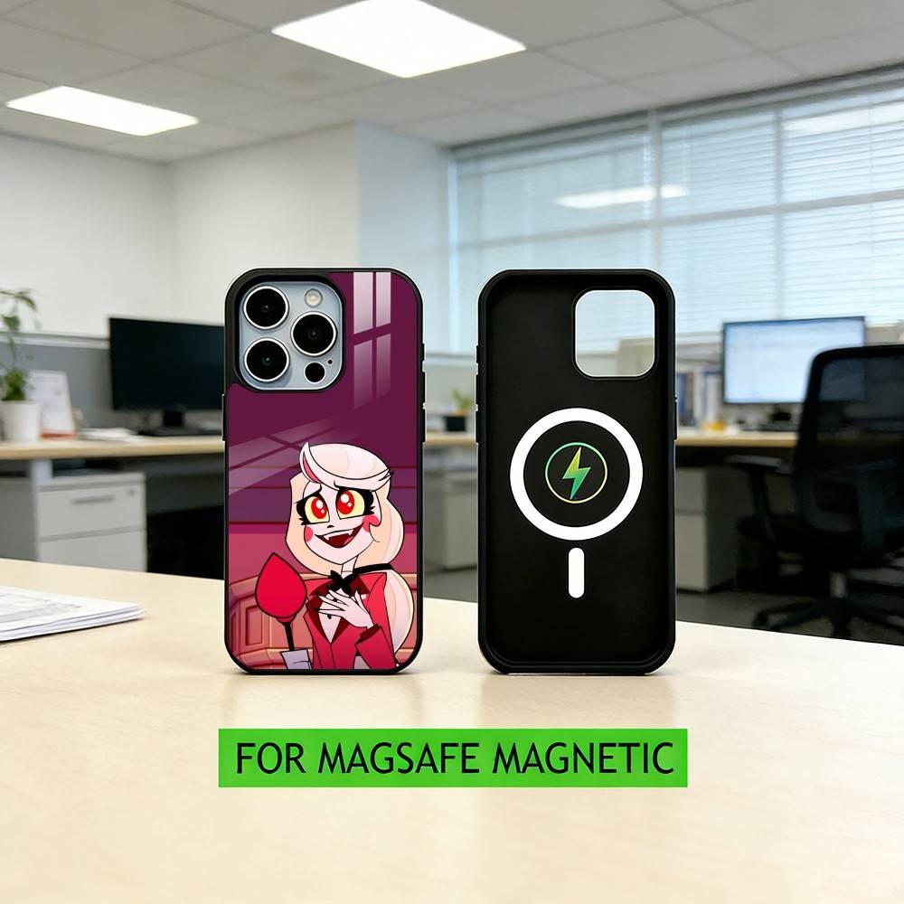

Hazbin Hotel Charlie Morningstar Phone Case For iPhone17,16,15,14,13,12,11 Plus,Pro Magnetic For Magsafe Wireless Charging iPhone11