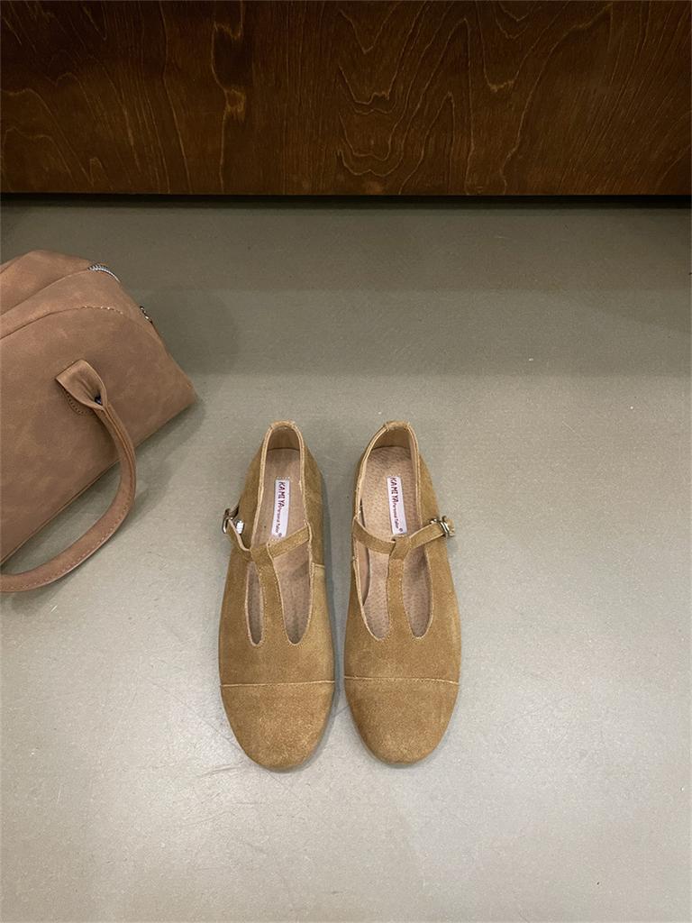 French T-button Mary Jane Shoes 2025 Autumn New Retro Matte Leather Shoes Small Leather Shoes Boken Shoes