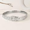 Grommet Waist Belt Silver Chain Punk for Casual Costume Belt for Jeans Dress