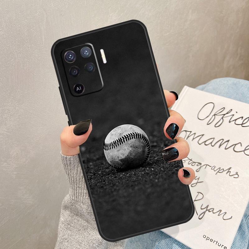 Baseball Ball Case For Oppo A57 A17 A77 A18 A38 A58 A78 A98 A74 A54 A94 A80 A60 A40 A96 A76 A16 A15 A5 Pro
