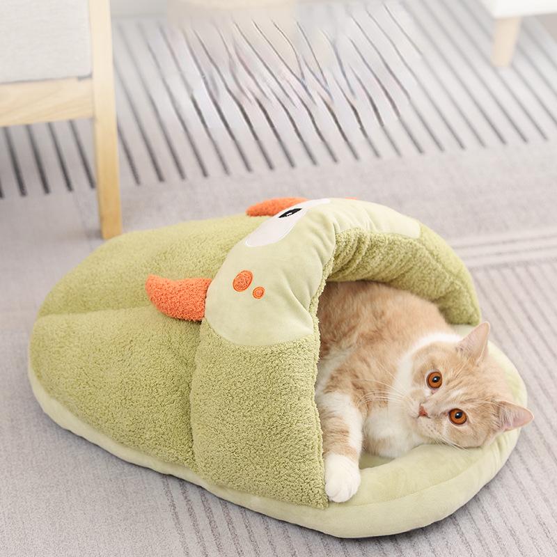 Cat Bed House Soft Plush Kennel Puppy Cushion Small Dogs Cats Nest Winter Warm Sleeping Pet Dog Bed Pet Mat Supplies