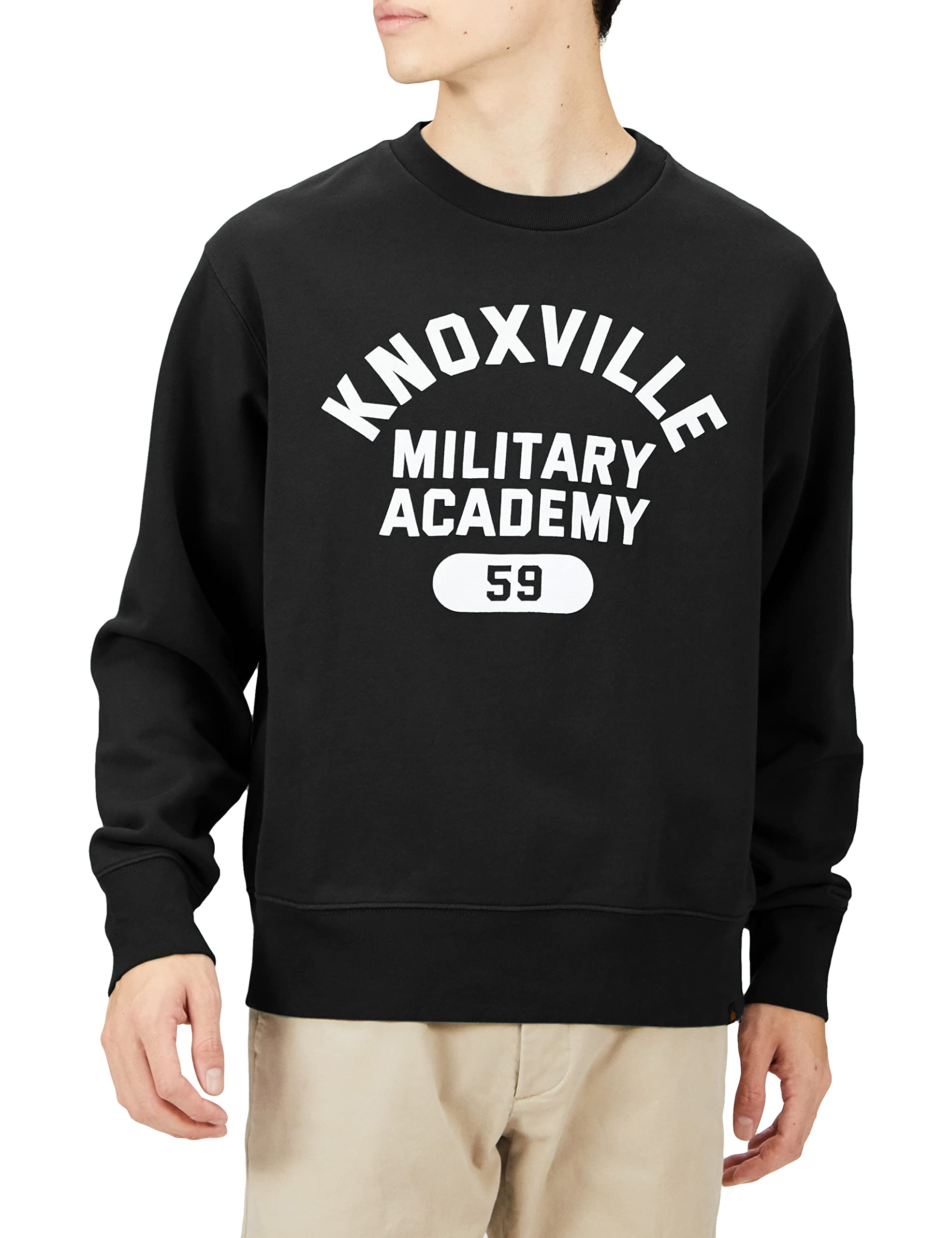

Alpha Industries Men s Military Academy Crew Neck Sweatshirt, Size TC1555-5, Black, Large
