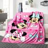 Minnie Mouse Hearts Bow Flannel Blanket Super Soft Warm Cozy Blanket For Sofa Bed Office Travel Allseason Home Decor Gift