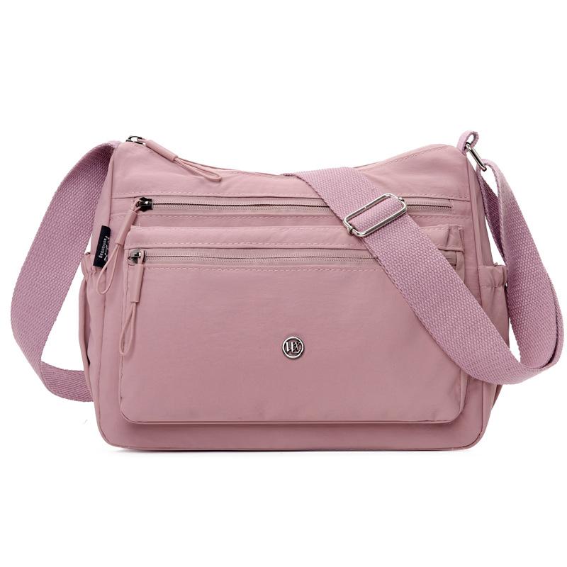 

Fashion and Leisure Multi-layer Large-capacity Shoulder Bag New Lightweight Solid Color Simple Small Bag Temperament Commuter Joker Crossbody Bag рожевий