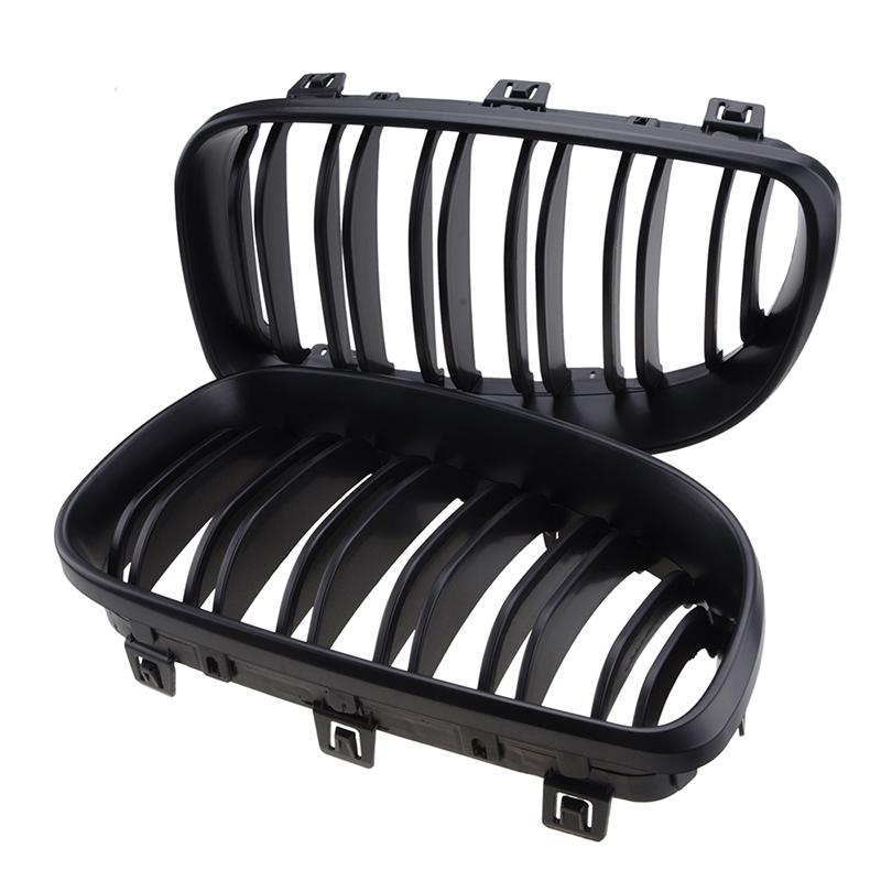 Rhyming Car Nierengrill Dual Single Slat Black Sport Racing Grille für BMW 1er E81 E82 E87 E88 2008–2013 Auto